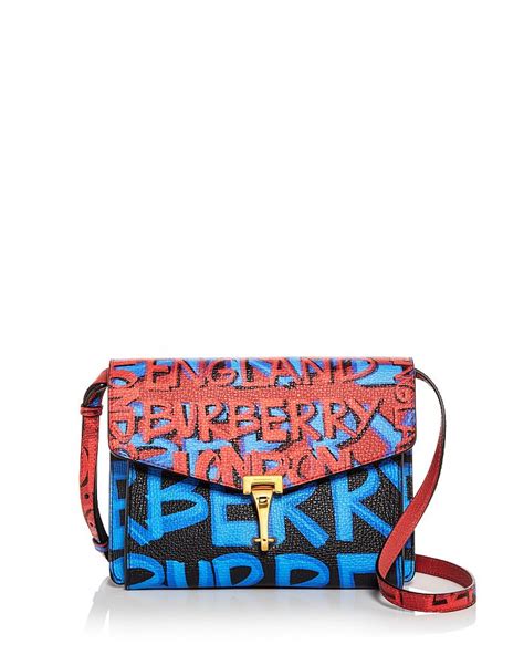 Burberry Small Macken Graffiti Print Leather Crossbody 